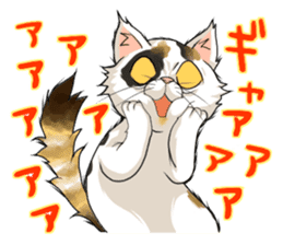 Yuki-chiyo the calico cat sticker #1649732