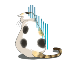 Yuki-chiyo the calico cat sticker #1649737