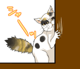 Yuki-chiyo the calico cat sticker #1649744