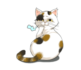 Yuki-chiyo the calico cat sticker #1649750