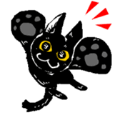 Black Cat KANN-CHAN sticker #1649833