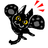 Black Cat KANN-CHAN sticker #1649833