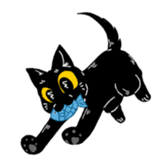 Black Cat KANN-CHAN sticker #1649836