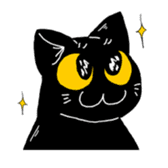 Black Cat KANN-CHAN sticker #1649840