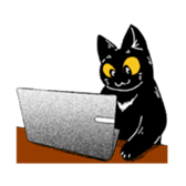 Black Cat KANN-CHAN sticker #1649842