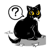 Black Cat KANN-CHAN sticker #1649845