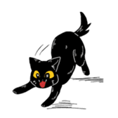Black Cat KANN-CHAN sticker #1649849