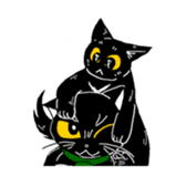 Black Cat KANN-CHAN sticker #1649861