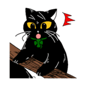 Black Cat KANN-CHAN sticker #1649862
