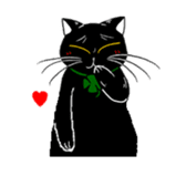 Black Cat KANN-CHAN sticker #1649865
