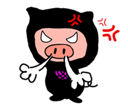 Pig ninja sticker #1650285