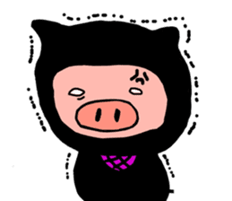 Pig ninja sticker #1650286