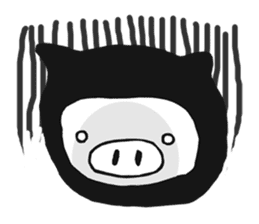 Pig ninja sticker #1650287