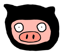 Pig ninja sticker #1650290