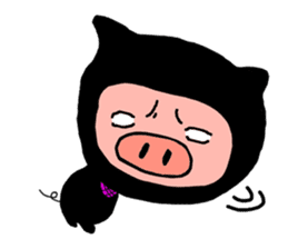 Pig ninja sticker #1650292