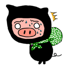 Pig ninja sticker #1650296