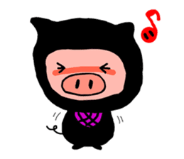 Pig ninja sticker #1650298