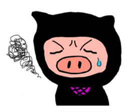 Pig ninja sticker #1650300