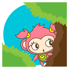 Miqee, the cute and naughty baby monkey sticker #1650318