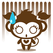 Miqee, the cute and naughty baby monkey sticker #1650320
