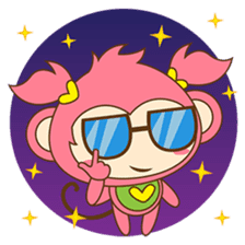 Miqee, the cute and naughty baby monkey sticker #1650331