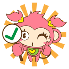 Miqee, the cute and naughty baby monkey sticker #1650332