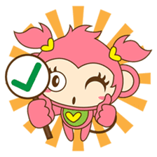 Miqee, the cute and naughty baby monkey sticker #1650332