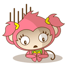 Miqee, the cute and naughty baby monkey sticker #1650341