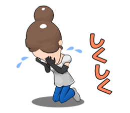 Single mother ARU  who lives in Kansai sticker #1651777