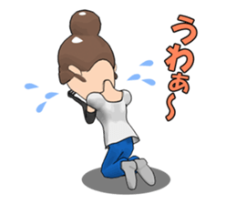 Single mother ARU  who lives in Kansai sticker #1651778