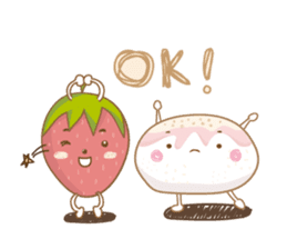 Mochigo - Strawberry and Mochi (Thai.) sticker #1651914