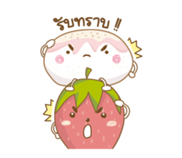 Mochigo - Strawberry and Mochi (Thai.) sticker #1651915
