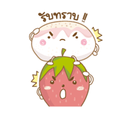 Mochigo - Strawberry and Mochi (Thai.) sticker #1651915