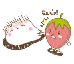 Mochigo - Strawberry and Mochi (Thai.) sticker #1651917