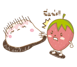 Mochigo - Strawberry and Mochi (Thai.) sticker #1651917