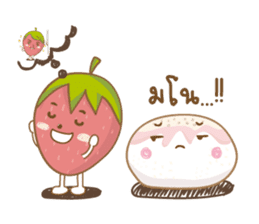 Mochigo - Strawberry and Mochi (Thai.) sticker #1651922