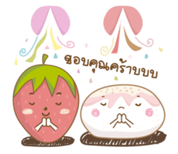 Mochigo - Strawberry and Mochi (Thai.) sticker #1651929