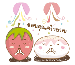 Mochigo - Strawberry and Mochi (Thai.) sticker #1651929