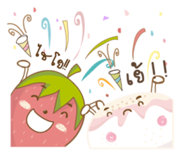 Mochigo - Strawberry and Mochi (Thai.) sticker #1651939