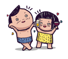 Cave Couple sticker #1651961