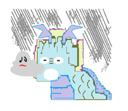 Sticker of cute dragon sticker #1652019