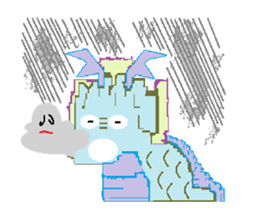 Sticker of cute dragon sticker #1652019