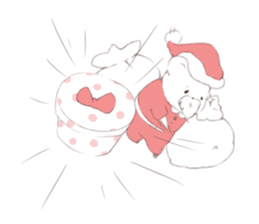 Polar Bear Santa sticker #1652676