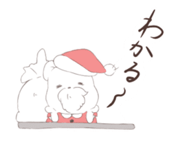 Polar Bear Santa sticker #1652694