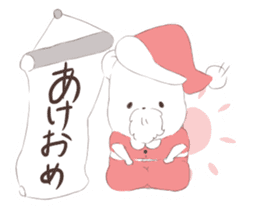 Polar Bear Santa sticker #1652711