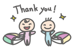 Parachute Babies (English ver.) sticker #1655012