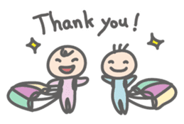 Parachute Babies (English ver.) sticker #1655012