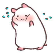 White hamster sticker #1655932