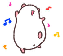 White hamster sticker #1655944