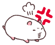 White hamster sticker #1655951